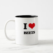 I Love Beets Tweekleurige Koffiemok (Links)