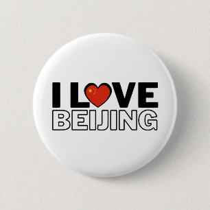 I LOVE BEIJING - For real Beijingers Ronde Button 5,7 Cm