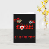 I Love Being A Caregiver Flannel Gift Valentine's  Kaart (Gele Bloem)