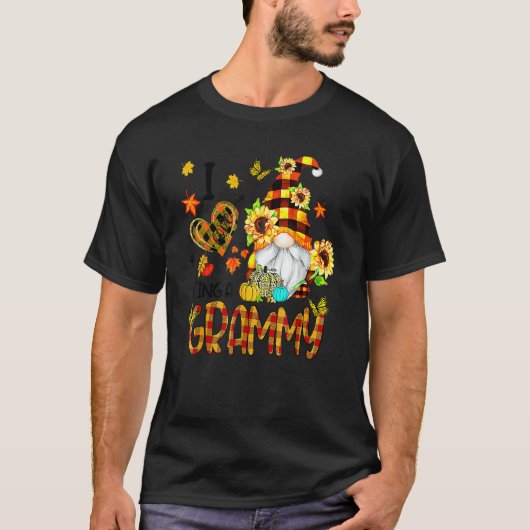 I Love Being A Grammy Fall Gnome Autumn Thanksgivi T-shirt (Voorkant)