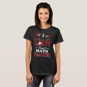 I Love Being A Math Teacher Valentines Day Gnome T-shirt (Voorkant volledig)