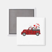 I Love Being A Nicu Nurse Valentine Buffalo Plaid  Magneet (Voorkant / Achterkant)