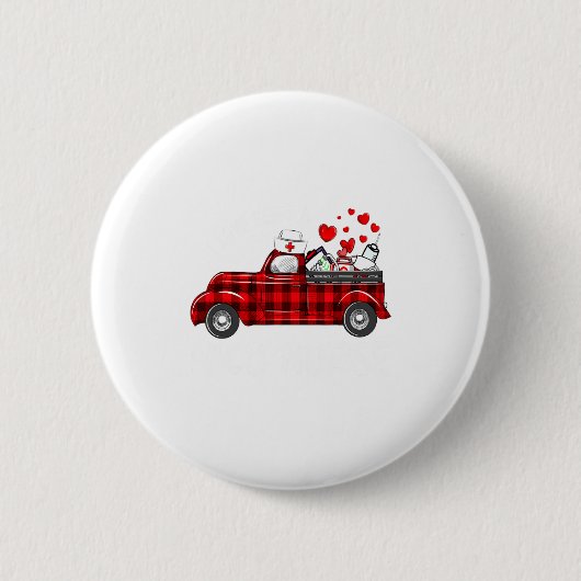 I Love Being A Nicu Nurse Valentine Buffalo Plaid  Ronde Button 5,7 Cm (Voorkant)
