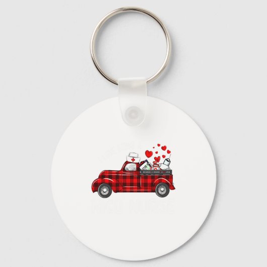 I Love Being A Nicu Nurse Valentine Buffalo Plaid Sleutelhanger (Voorkant)