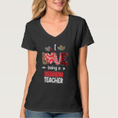 I Love Being A Reading Teacher Valentines School V T-shirt (Voorkant)