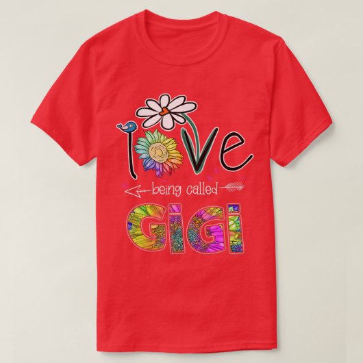 I Love Being Called Gigi Daisy Sunflower Mothers D T-shirt (Design voorkant)