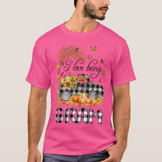 I love being GRAMLovely Truck Autumn T-shirt