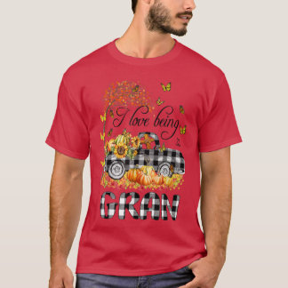 I love being GRANLovely Truck Autumn T-shirt
