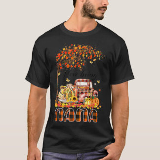 I Love Being Nana Pumpkin Truck Autumn Fall Thanks T-shirt