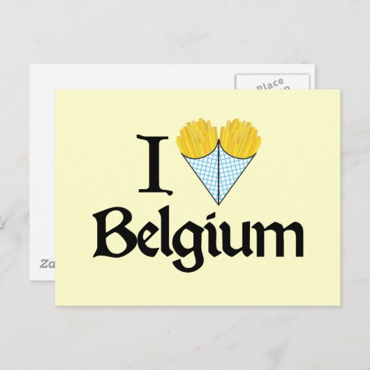 I Love Belgium Briefkaart (Voorkant / Achterkant)