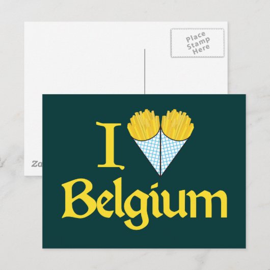 I Love Belgium Briefkaart (Voorkant / Achterkant)