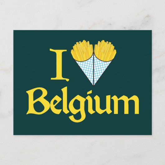 I Love Belgium Briefkaart (Voorkant)