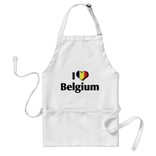 I Love Belgium Flag Standaard Schort (Voorkant)