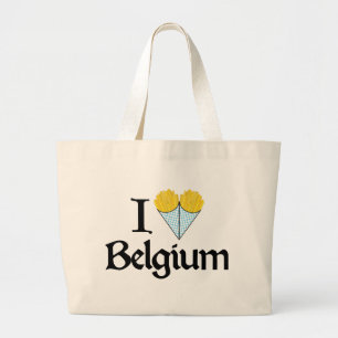 I Love Belgium Grote Tote Bag