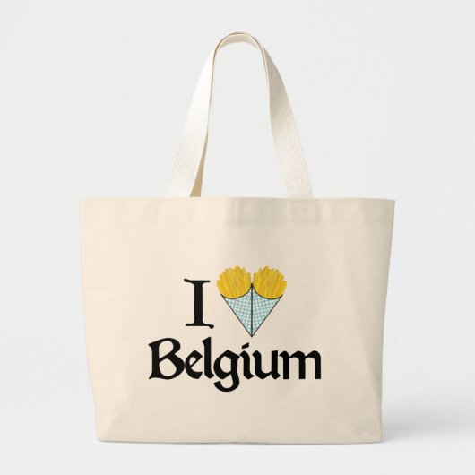 I Love Belgium Grote Tote Bag (Voorkant)