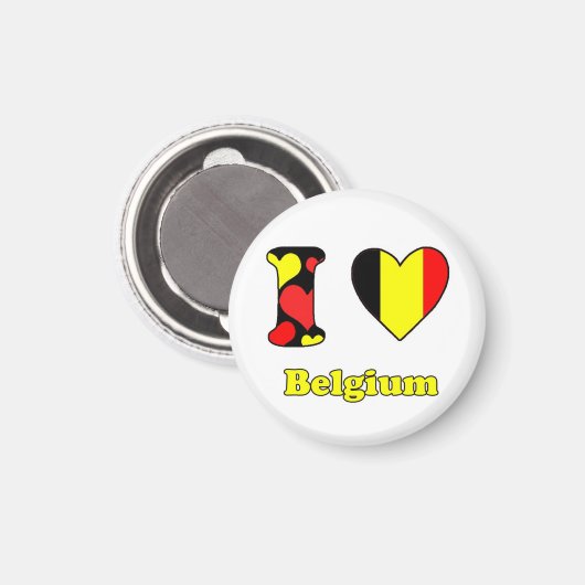 I love Belgium magnet (Voorkant / Achterkant)