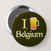 I Love Belgium Ronde Button 4,0 Cm (Voorkant /achterkant)