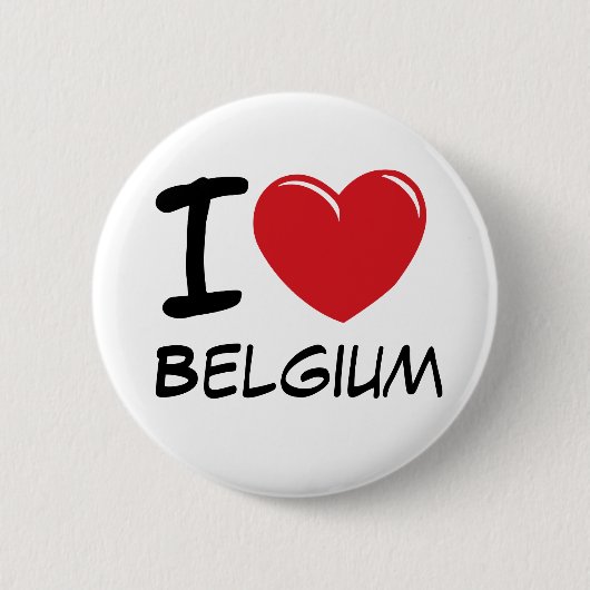 I Love Belgium Ronde Button 5,7 Cm (Voorkant)