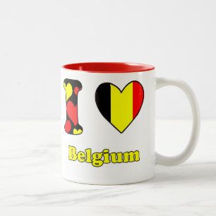 I love Belgium Tweekleurige Koffiemok