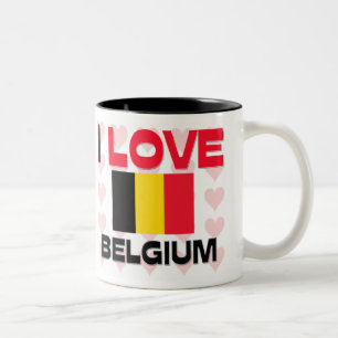 I Love Belgium Tweekleurige Koffiemok