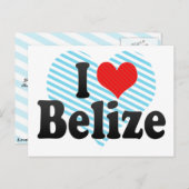 I Love Belize Briefkaart (Voorkant / Achterkant)