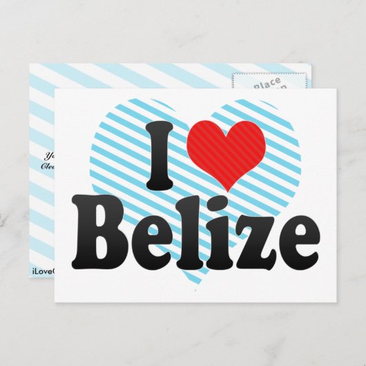 I Love Belize Briefkaart (Voorkant / Achterkant)