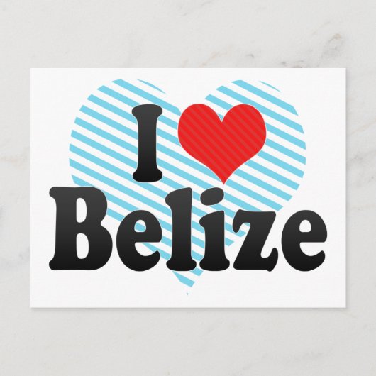 I Love Belize Briefkaart (Voorkant)