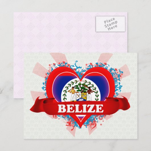  I Love Belize Briefkaart (Voorkant / Achterkant)