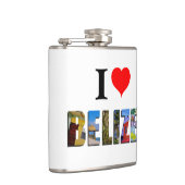 I Love Belize Heart Tropical Beach Travel Photos Heupfles (Rechts)