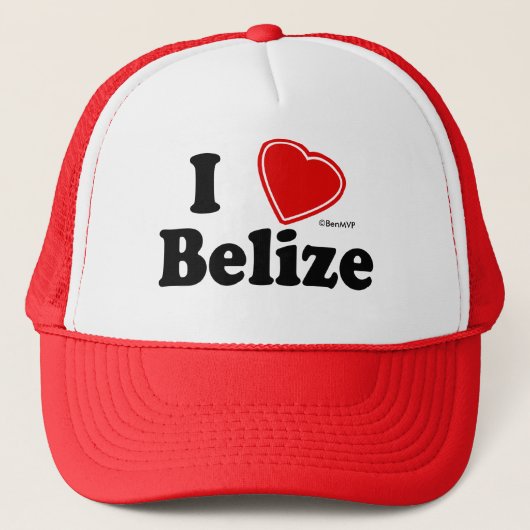 I Love Belize Trucker Pet (Voorkant)