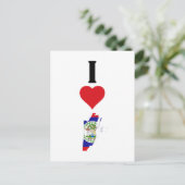 I Love Belize Vertical I Heart Country Flag Map Briefkaart (Staand voorkant)