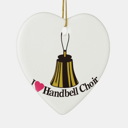 I Love bell Choir Keramisch Ornament (Rechts)