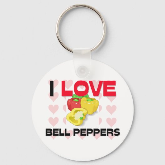 I Love Bell Peppers Sleutelhanger (Voorkant)