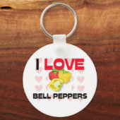 I Love Bell Peppers Sleutelhanger (Voorkant)
