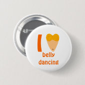 I Love Bellydanans Dancer Torso (I Heart) Ronde Button 5,7 Cm (Voorkant /achterkant)