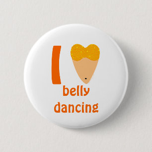 I Love Bellydanans Dancer Torso (I Heart) Ronde Button 5,7 Cm