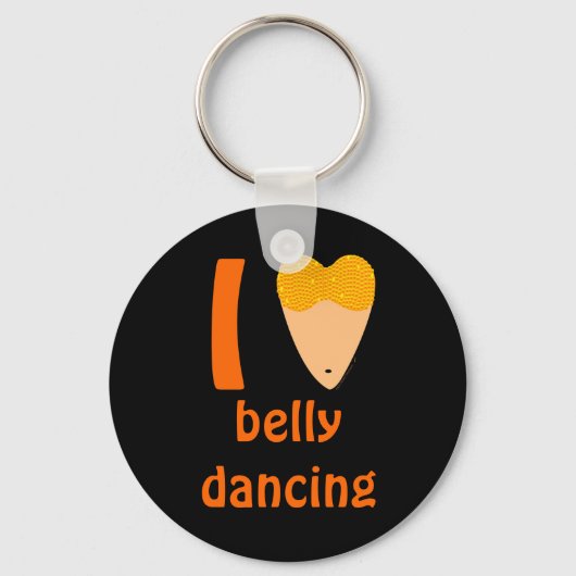 I Love Bellydanans Dancer Torso (I Heart) Sleutelhanger (Voorkant)