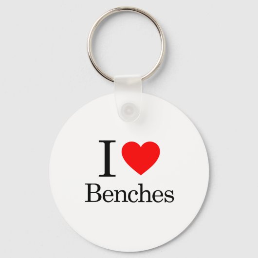 I Love Benches Sleutelhanger (Voorkant)