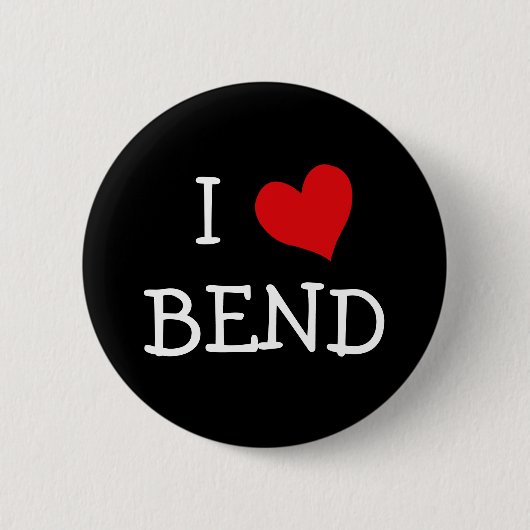 I Love Bend Ronde Button 5,7 Cm (Voorkant)