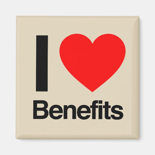I Love Benefits Magneet (Voorkant)