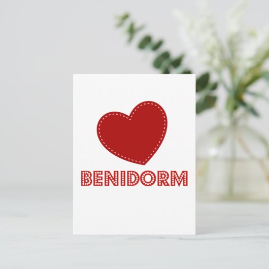 I Love Benidorm Briefkaart (Staand voorkant)