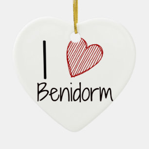 I Love Benidorm Keramisch Ornament