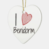 I Love Benidorm Keramisch Ornament (Links)