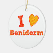 I Love Benidorm Keramisch Ornament (Links)