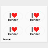 i love bennett ovale sticker (Vel)