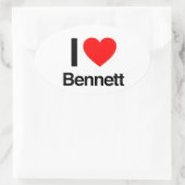 i love bennett ovale sticker (Tas)