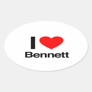 i love bennett ovale sticker