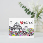 i love beograd1 briefkaart (Staand voorkant)