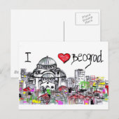 i love beograd1 briefkaart (Voorkant / Achterkant)