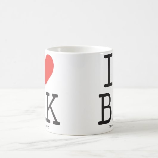 I Love Berkshire Hathaway (BRK) Coffee Mok (Center)